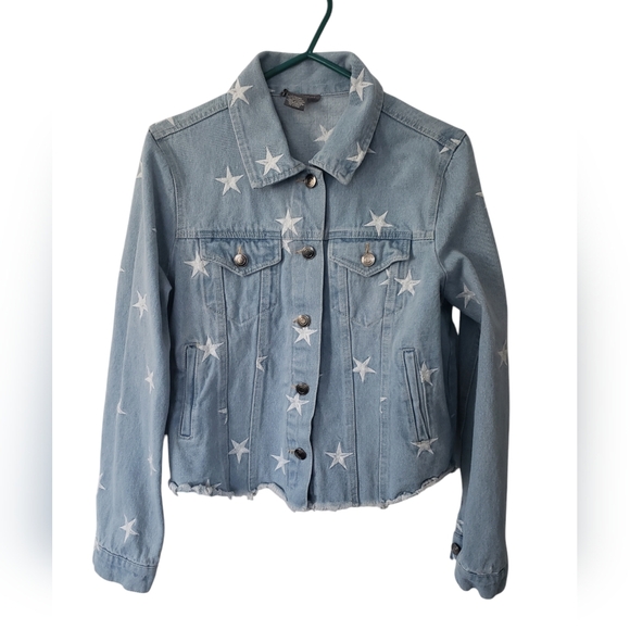 Sans Souci Jackets & Blazers - SANS SOUCI Jean Jacket Zodiac Stars Size Large Women's